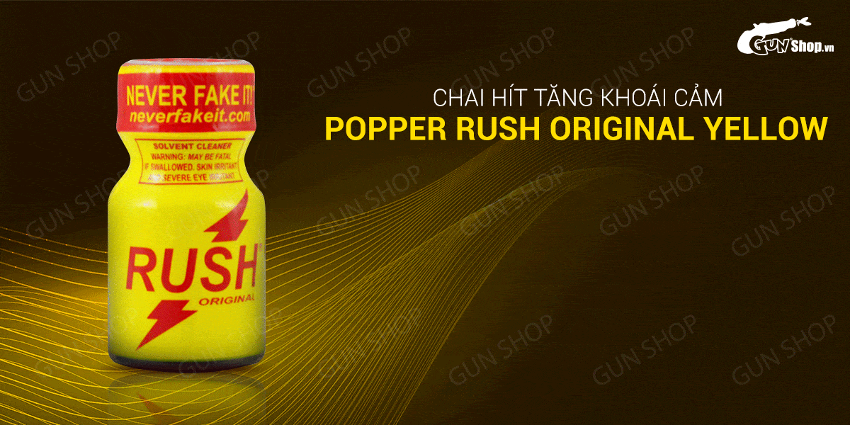 Popper Rush Yellow 10ml Mỹ chính hãng tăng khoái cảm cửa sau