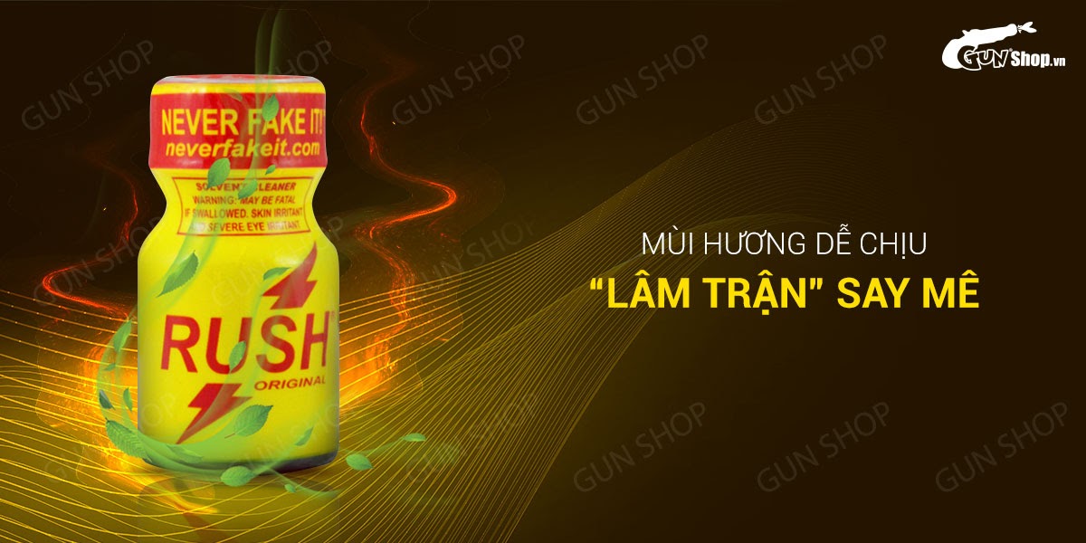 Popper Rush Yellow 10ml Mỹ chính hãng tăng khoái cảm cửa sau