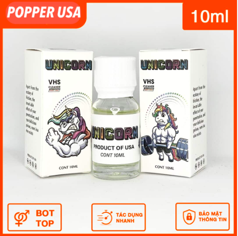 Popper Unicorn 10ml chính hãng kích thích tinh thần giãn cơ dễ chịu