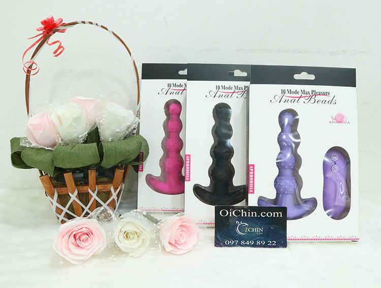 Đồ chơi hậu môn Anal Beads 10 chế độ rung độc đáo 3 màu Đồ chơi hậu môn Anal Beads 10 chế độ rung độc đáo 3 màu