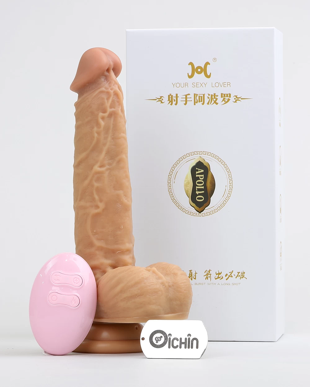 Dương vật giả APOLO-B rung xoay thụt tỏa nhiệt điều khiển từ xa