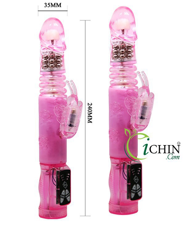 Butterfly Crazy Rabbit Rung Xoay Thụt Tự Động Cho Nữ Thủ Dâm