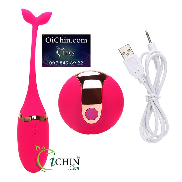 Trứng Rung Cá Heo Điều Khiển Từ Xa Silicone ABS Pin Sạc An Toàn