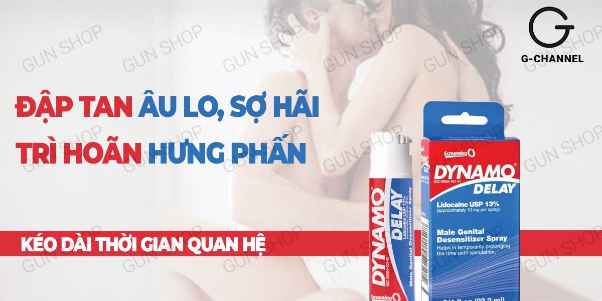 Xịt kéo dài thời gian Dynamo Delay Mỹ chống xuất tinh sớm hiệu quả Xịt kéo dài thời gian Dynamo Delay Mỹ chống xuất tinh sớm hiệu quả