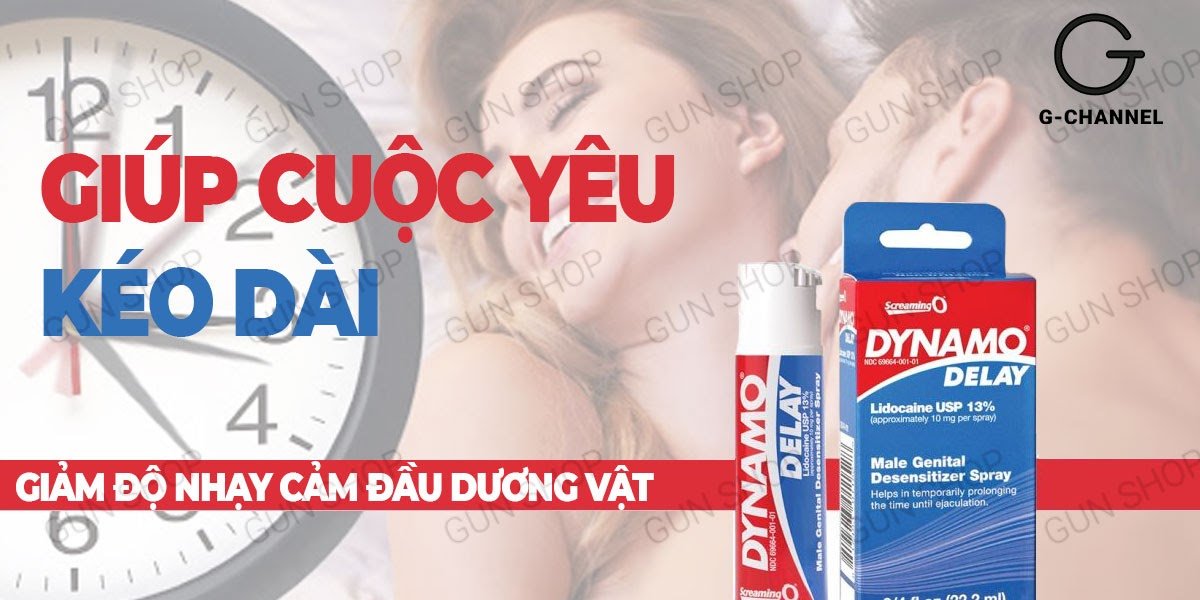 Xịt kéo dài thời gian Dynamo Delay Mỹ chống xuất tinh sớm hiệu quả Xịt kéo dài thời gian Dynamo Delay Mỹ chống xuất tinh sớm hiệu quả