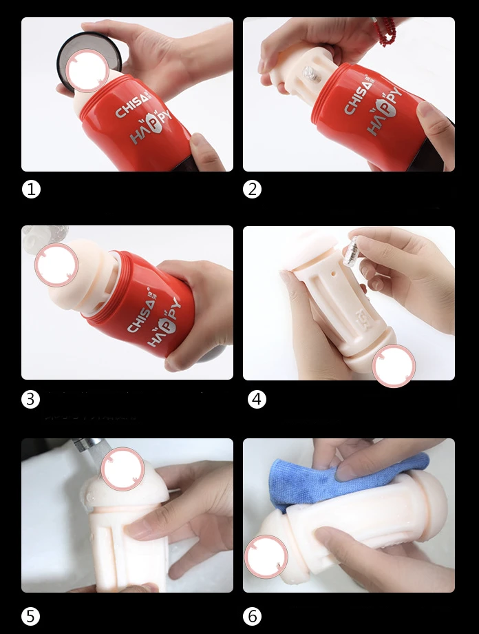 Chisa Happy máy rung 2 đầu âm đạo miệng hậu môn cầm tay