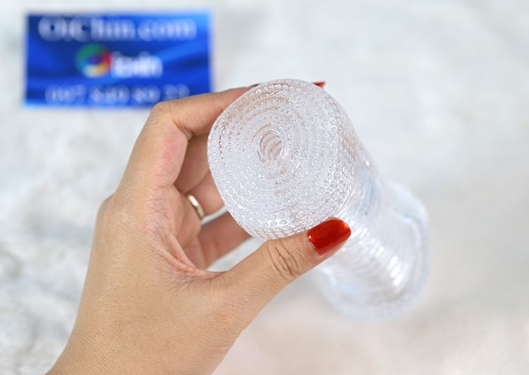Cốc thủ dâm silicone y tế trong suốt 2 đầu nhỏ gọn an toàn