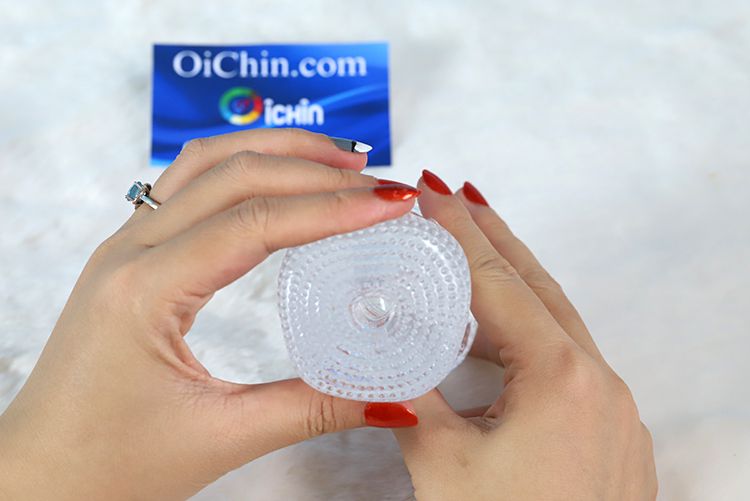Cốc thủ dâm silicone y tế trong suốt 2 đầu nhỏ gọn an toàn