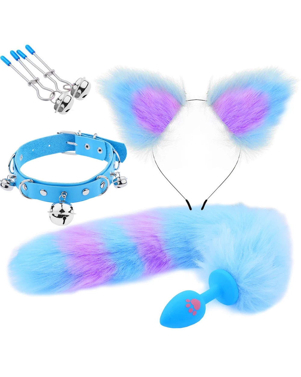 Cosplay 4 phụ kiện sexy inox lông da kích thích hưng phấn Cosplay 4 phụ kiện sexy inox lông da kích thích hưng phấn
