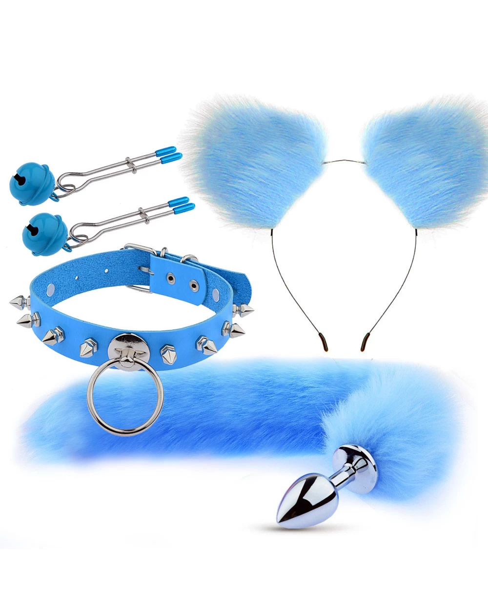 Cosplay 4 phụ kiện sexy inox lông da kích thích hưng phấn Cosplay 4 phụ kiện sexy inox lông da kích thích hưng phấn