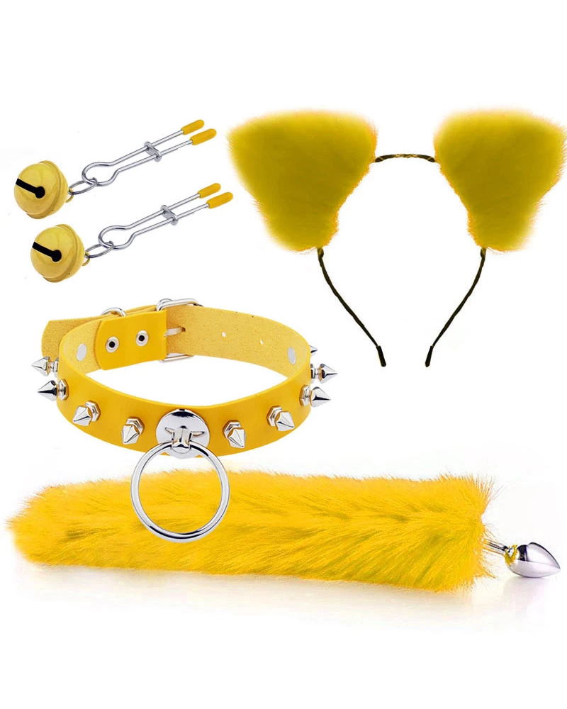 Cosplay 4 phụ kiện sexy inox lông da kích thích hưng phấn Cosplay 4 phụ kiện sexy inox lông da kích thích hưng phấn