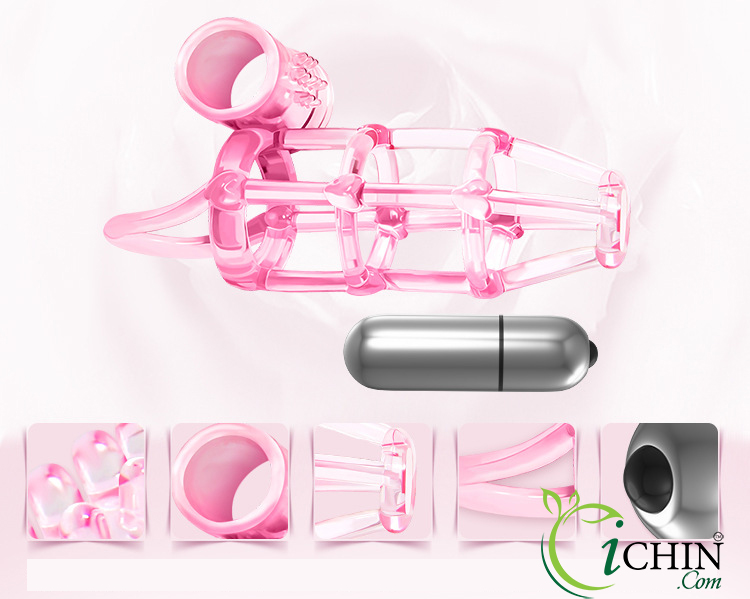 Bao cao su lưới rung 4 chế độ đôn dên quai đeo siêu kích thích