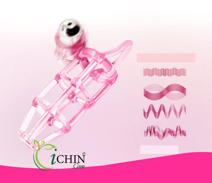 Bao cao su lưới rung 4 chế độ đôn dên quai đeo siêu kích thích