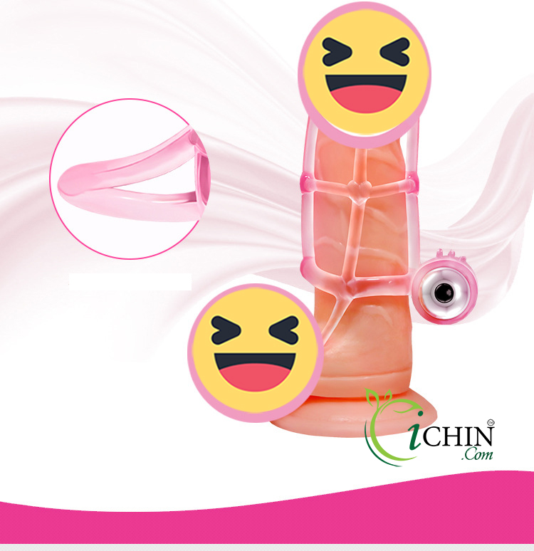 Bao cao su lưới rung 4 chế độ đôn dên quai đeo siêu kích thích