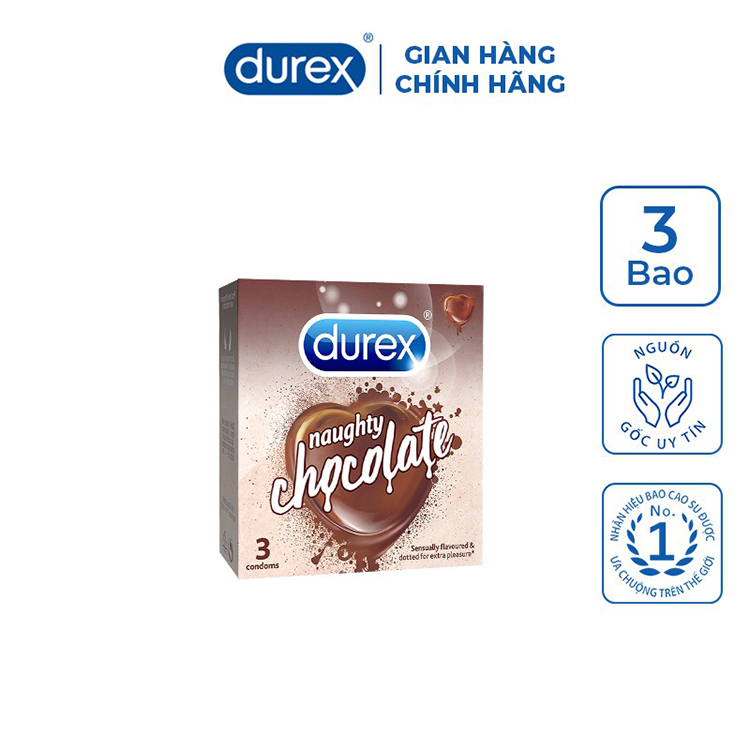 Bao cao su Durex Chocolate Strawberry ngọt ngào thơm mát, kích thích mạnh