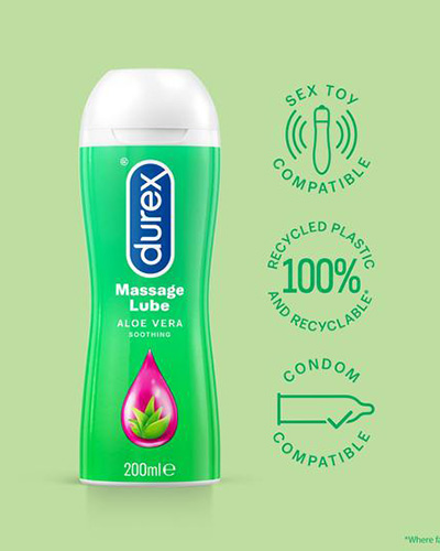 Durex Play Massage gel bôi trơn 2 in 1 200ml chiết xuất lô hội