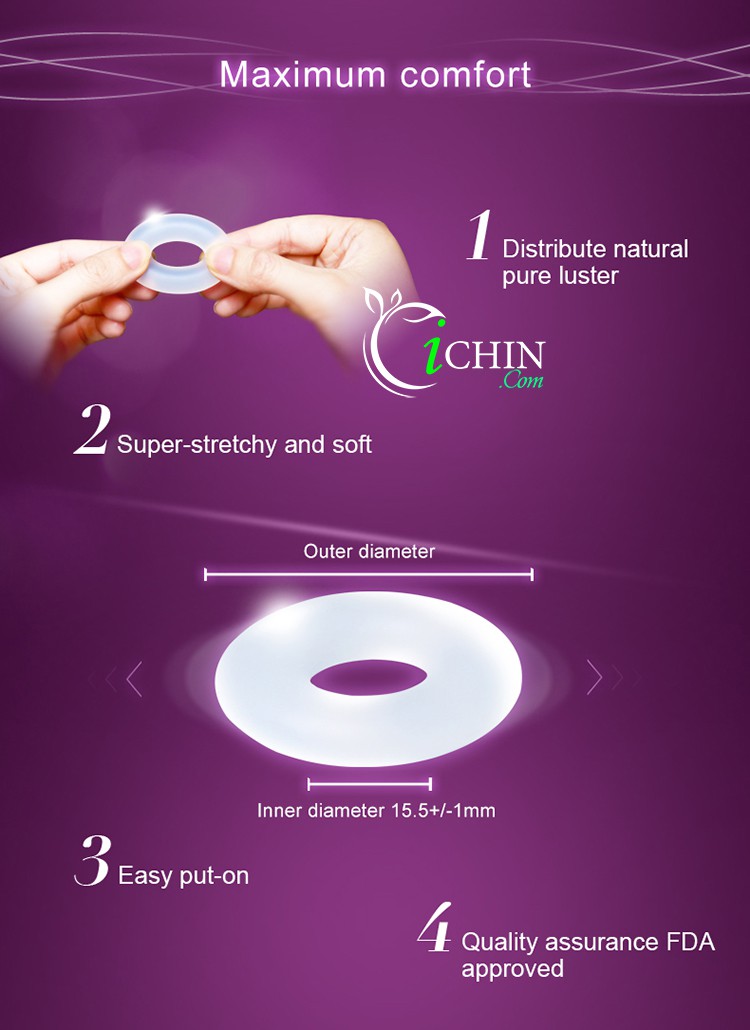 Durex Silicone vòng đeo dương vật giảm xuất tinh sớm chất liệu an toàn