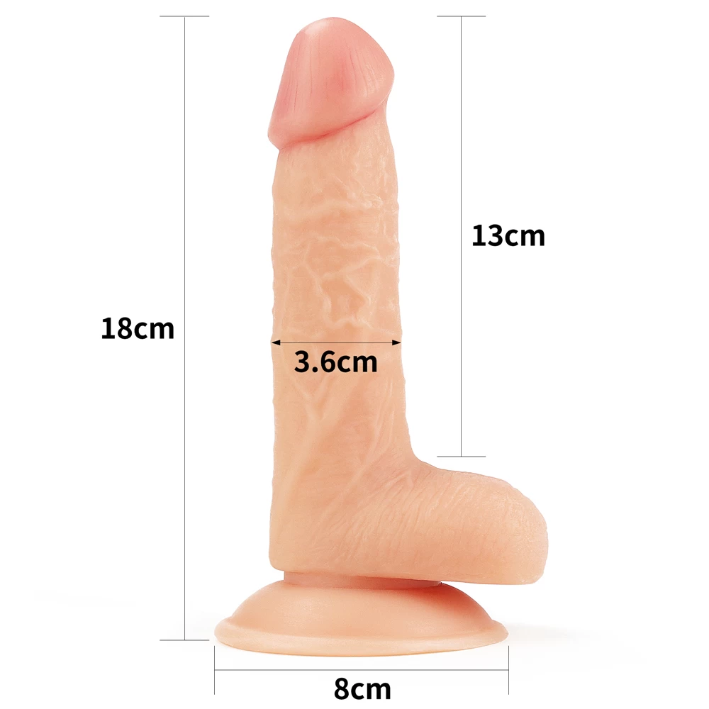 Lovetoy Easy Strapon 7 inch dây đeo cho Les, mềm mại, chân thực