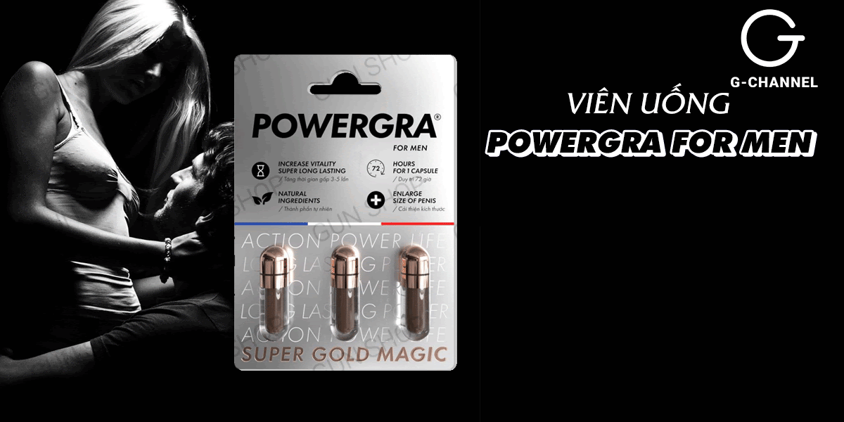 Viên uống Powergra tăng kích thước kéo dài thời gian cho nam Viên uống Powergra tăng kích thước kéo dài thời gian cho nam