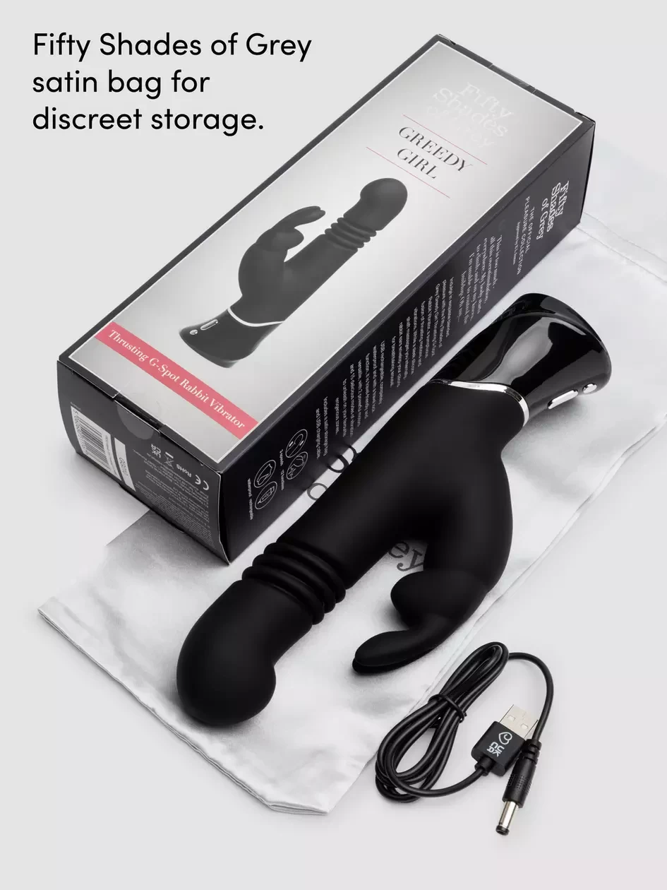 Fifty Shades Grey Greedy Girl Rung Thụt Silicone Cao Cấp Lovehoney
