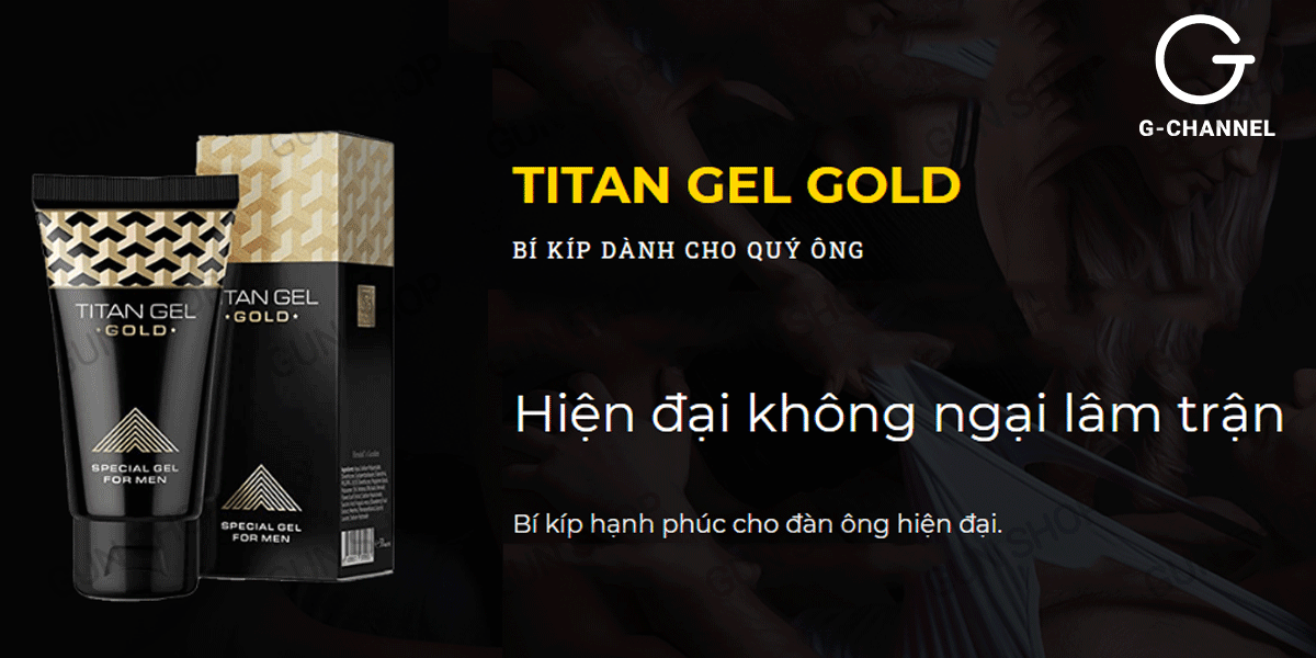 Gel bôi trơn Titan Gold 50ml tăng kích thước mạnh mẽ nhanh