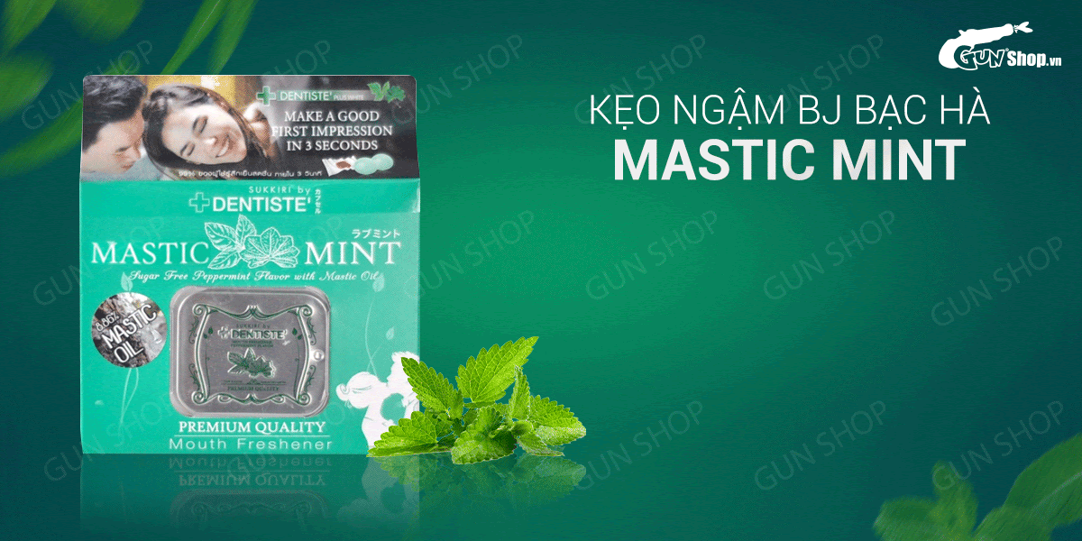 Kẹo ngậm BJ bạc hà the mát tăng khoái cảm kẹo tình yêu Mastic Mint
