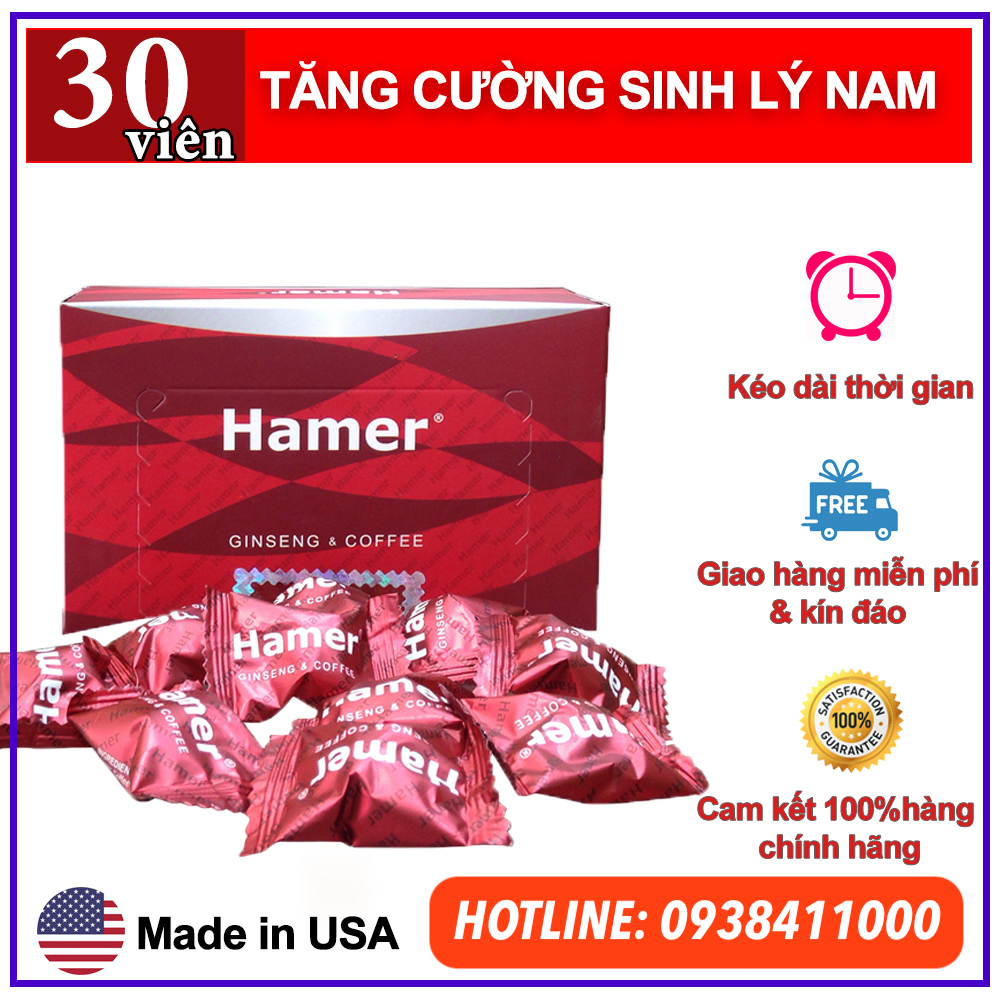 Kẹo Sâm Hamer USA Cường Dương Kéo Dài Quan Hệ Tăng Hưng Phấn