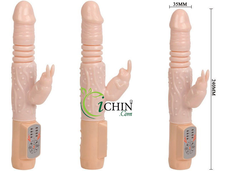 Lybaile Hot Bunny rung xoay thụt tỏa nhiệt size nhỏ siêu mềm mại