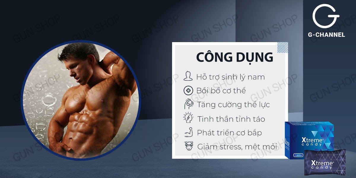 Kẹo nhân sâm Xtreme tăng sinh lý nam, dễ sử dụng, giúp sung mãn bền bỉ