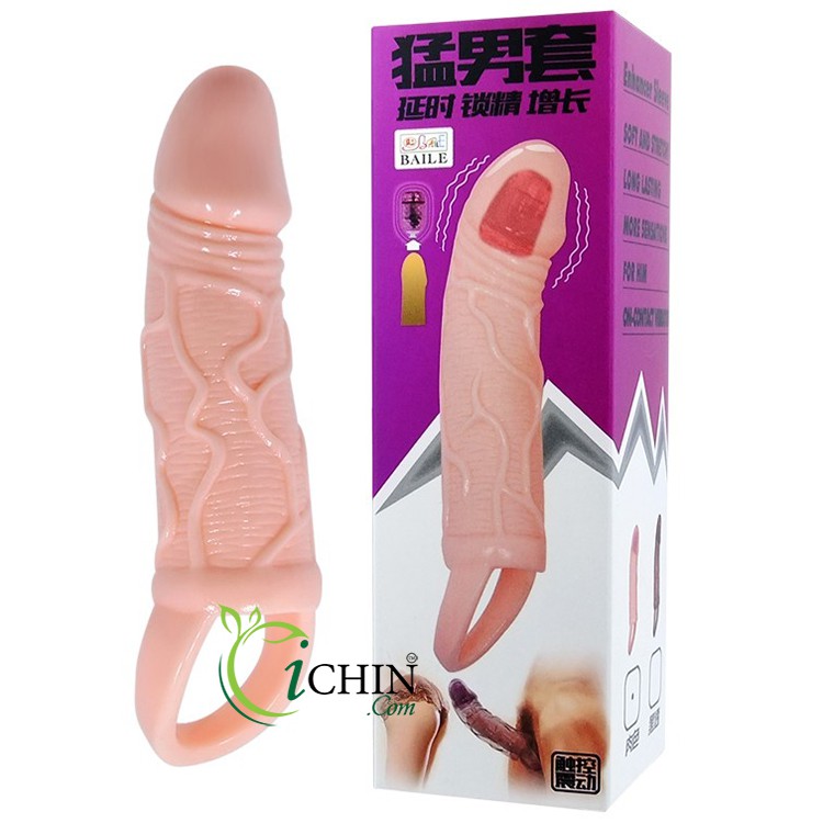 Bao cao su đôn dên Men Extension có rung đầu quai đeo
