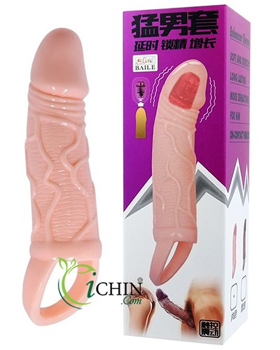 Bao cao su đôn dên Men Extension có rung đầu quai đeo