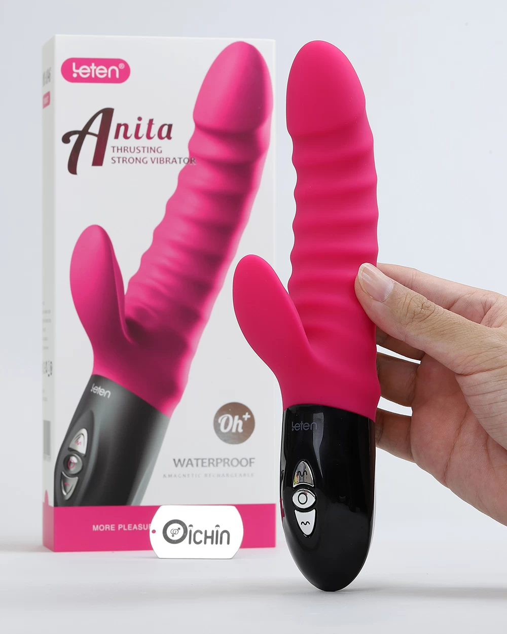 Leten Passionate dương vật giả rung thụt tỏa nhiệt pin sạc cao cấp