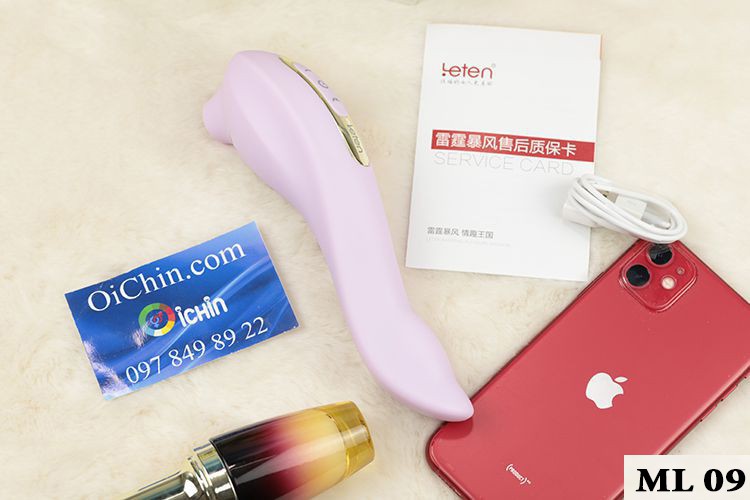 Leten Sucking Vibrator rung lắc 2 đầu tỏa nhiệt chống nước