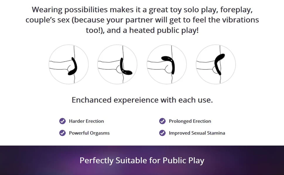 Lovense Diamo rung điều khiển từ xa qua app tăng khoái cảm nam giới