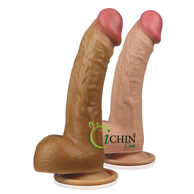 Lovetoy 8 inch siêu mềm gắn tường silicone y tế an toàn