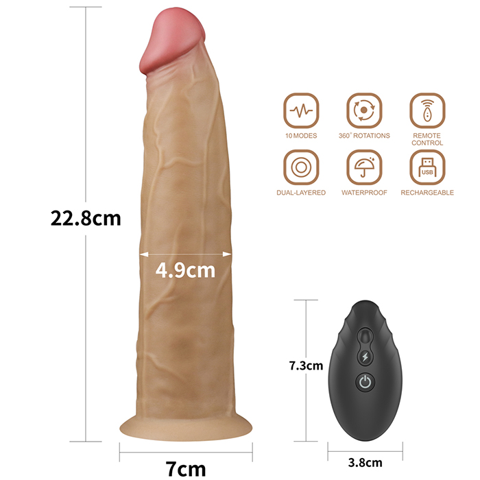 Lovetoy Platinum Silicone Rotator Rung Xoay Điều Khiển Từ Xa