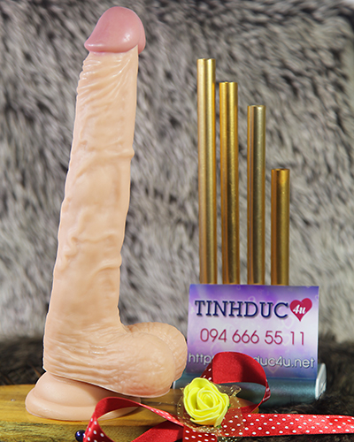 Dương vật giả Lovetoy 9.5 inch Real Extreme hít tường rung mạnh