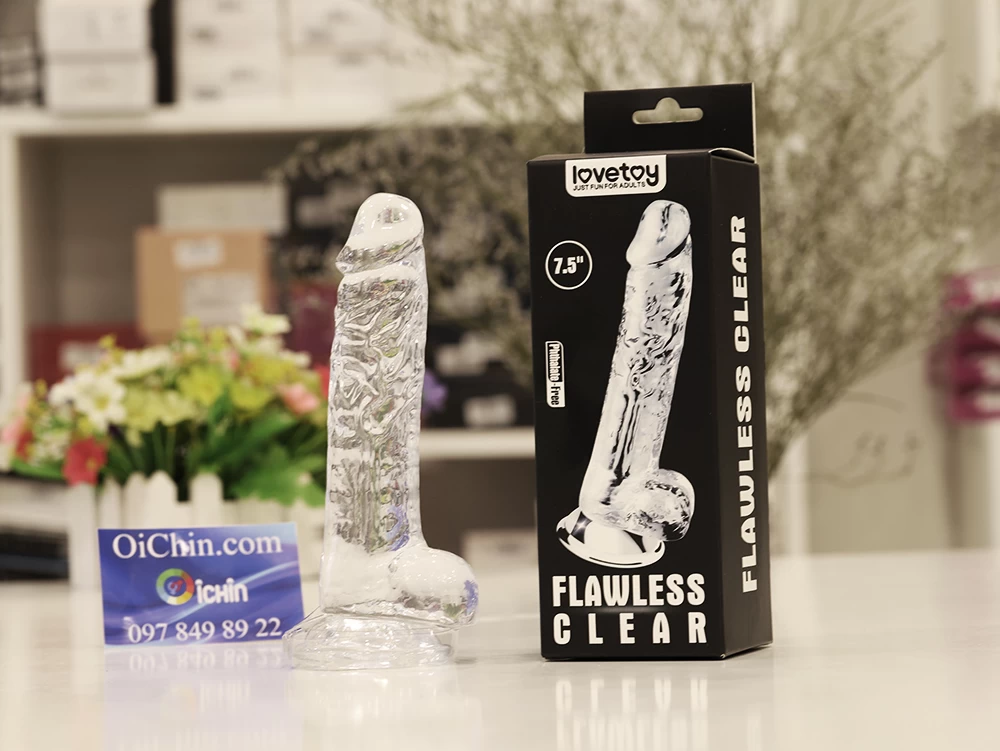 Lovetoy Flawless Clear 7.5 inch máy thủ dâm cao cấp trải nghiệm tuyệt vời