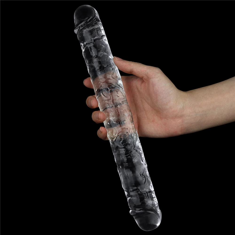 Lovetoy Flawless Clear Double dương vật hai đầu trong suốt mềm