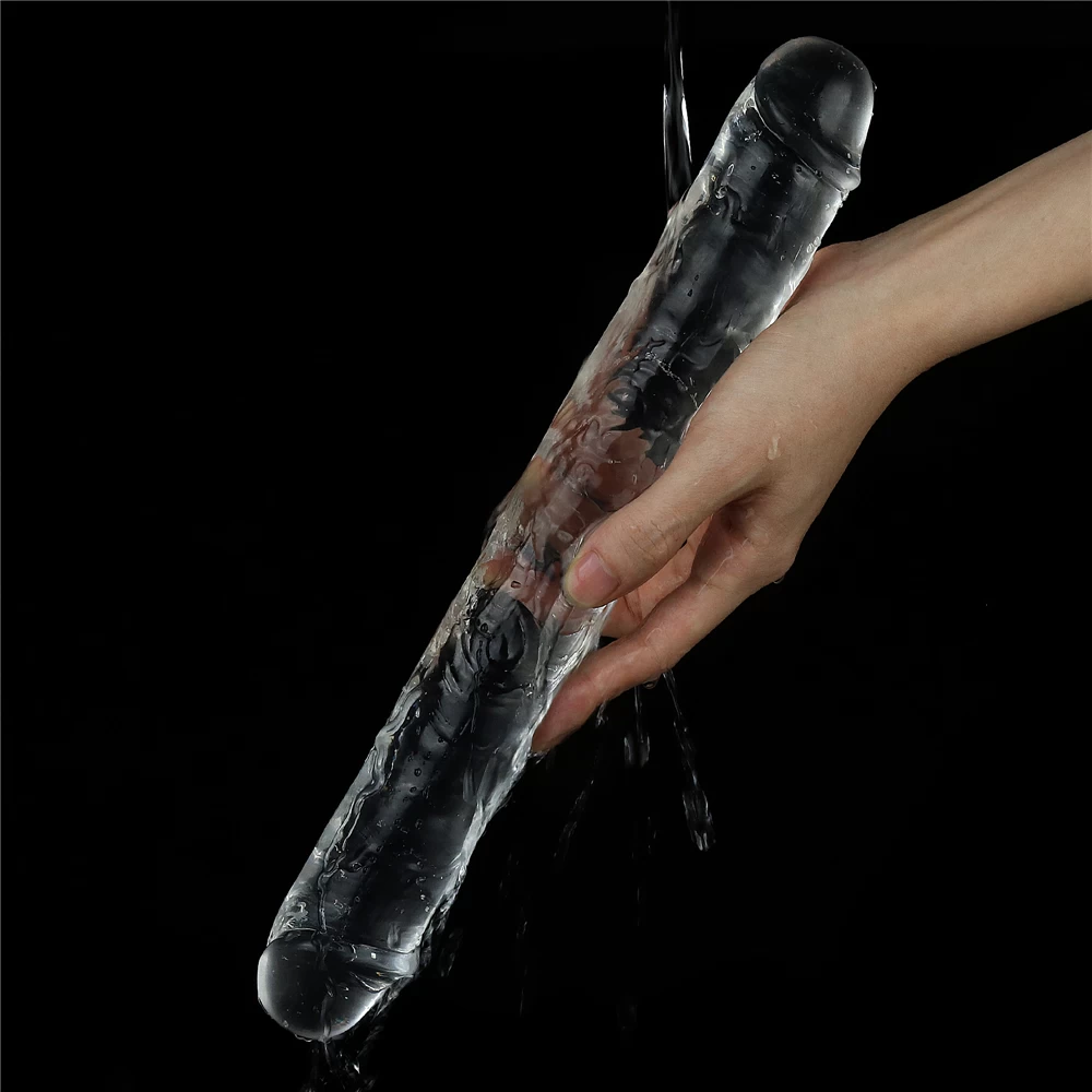 Lovetoy Flawless Clear Double dương vật hai đầu trong suốt mềm