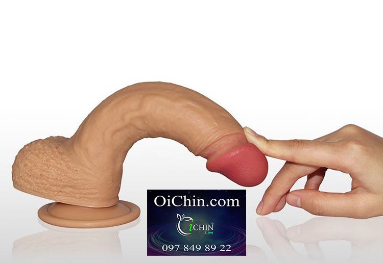 Lovetoy Natural 8.5 inch silicone y tế hít tường siêu mềm mại không rung