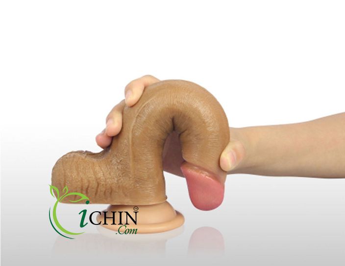 Lovetoy Natural Cock 8 inch mềm mịn 2 lớp đế hít tường siêu kích thích
