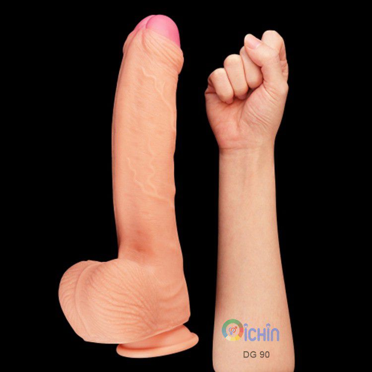 Lovetoy Nature Cock 11 inch King Size siêu mềm mịn, gắn tường