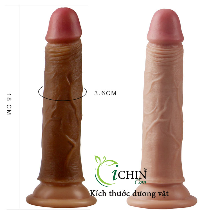 Lovetoy Dual Layered không bìu silicone 2 lớp da thật 99% hít tường