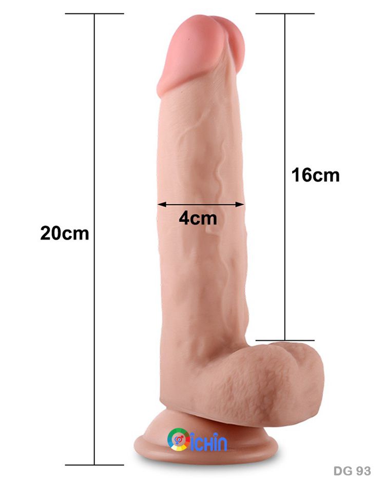 Lovetoy Sliding-Skin 8 inch 2 lớp TPE siêu mềm mịn gắn tường