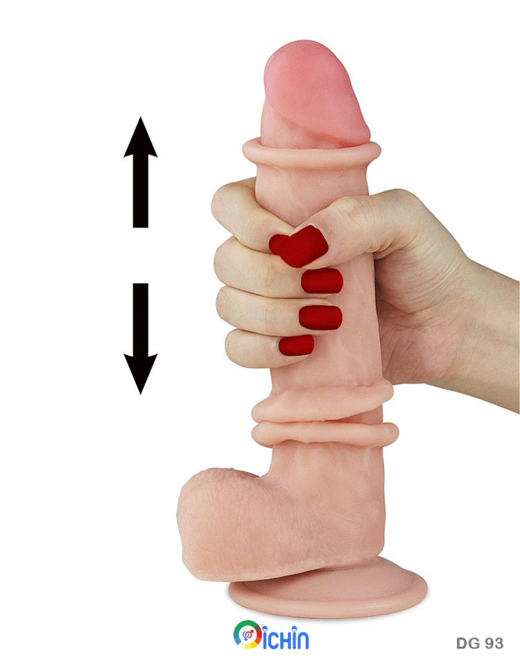 Lovetoy Sliding-Skin 8 inch 2 lớp TPE siêu mềm mịn gắn tường