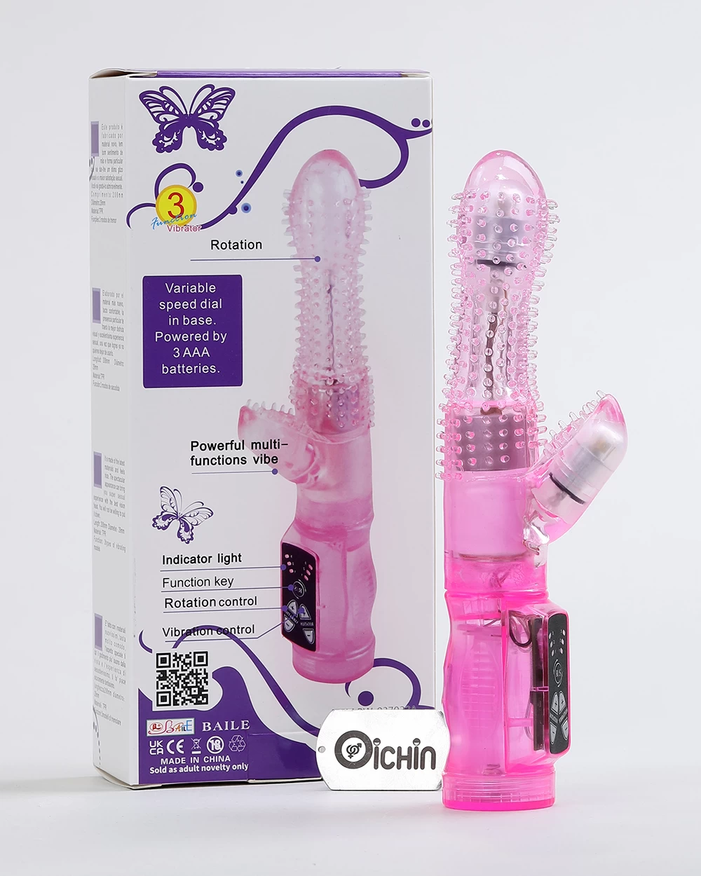 Lybaile Tease gai mềm silicon, 6 chế độ rung, kích thích max