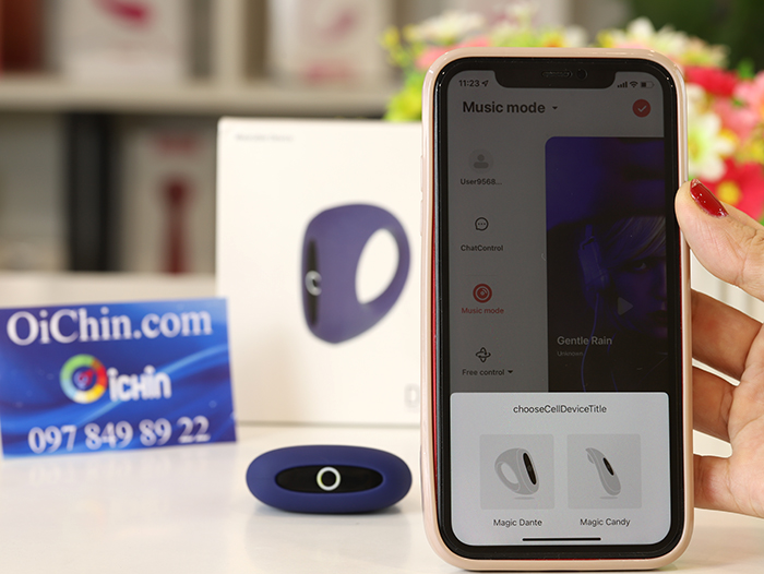 Magic Dante vòng rung kết nối App điều khiển từ xa silicon mềm mịn cao cấp