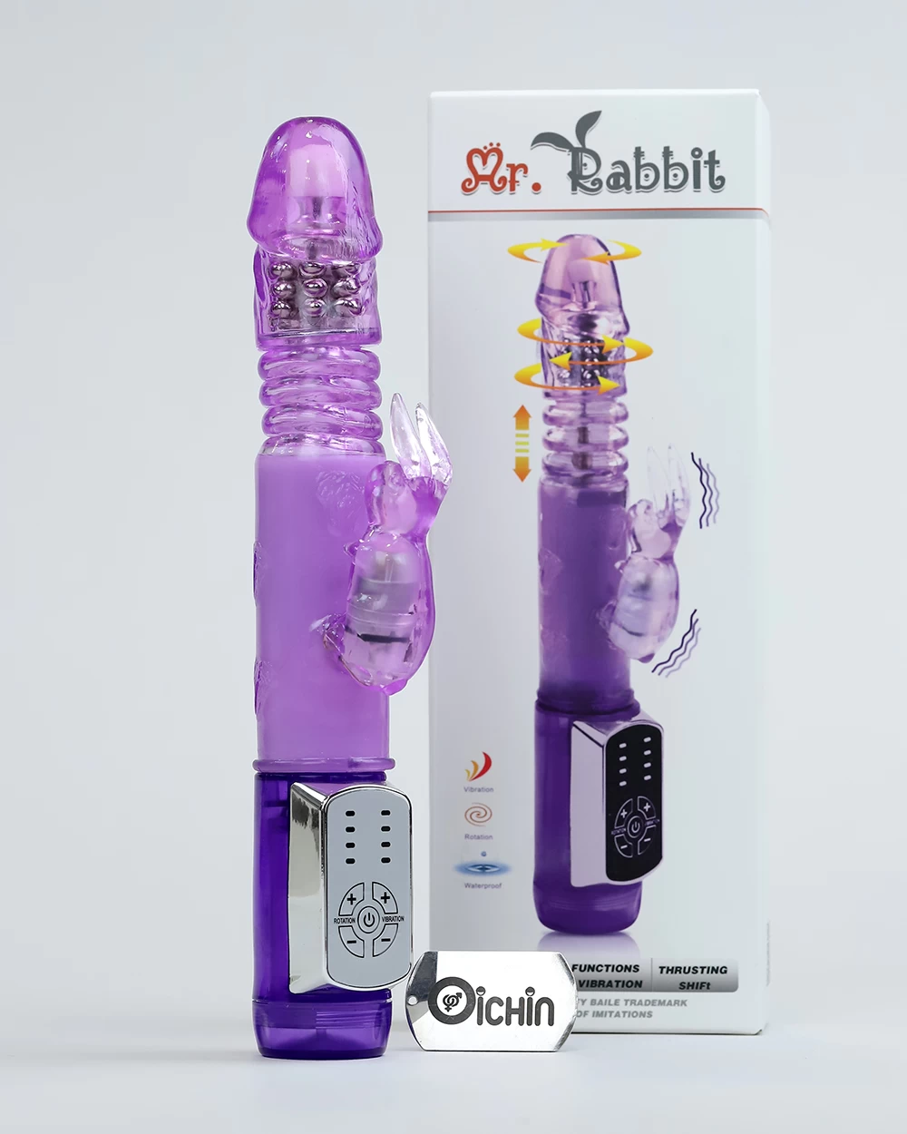 Mr Rabbit tự thụt rung ngoáy mạnh mẽ pin rời tiện lợi