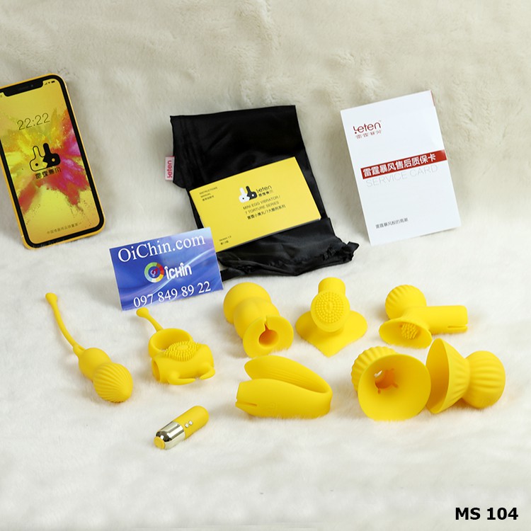 Combo đồ chơi LETEN 7 món silicone rung massage đa năng kích thích